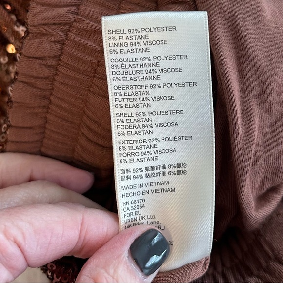 Free People Morelia Sequin Joggers Women’s SZ Medium in Metallic Bronze - Picture 8 of 8